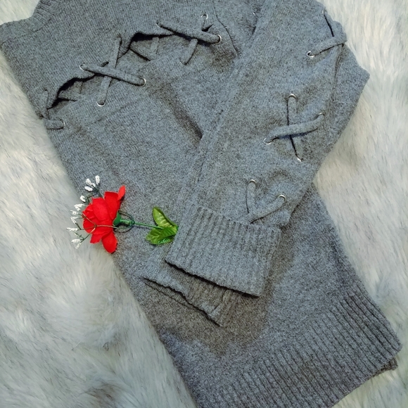 Garage Lightweight Lace-Up Sweater - Picture 2 of 2